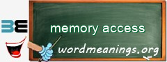 WordMeaning blackboard for memory access